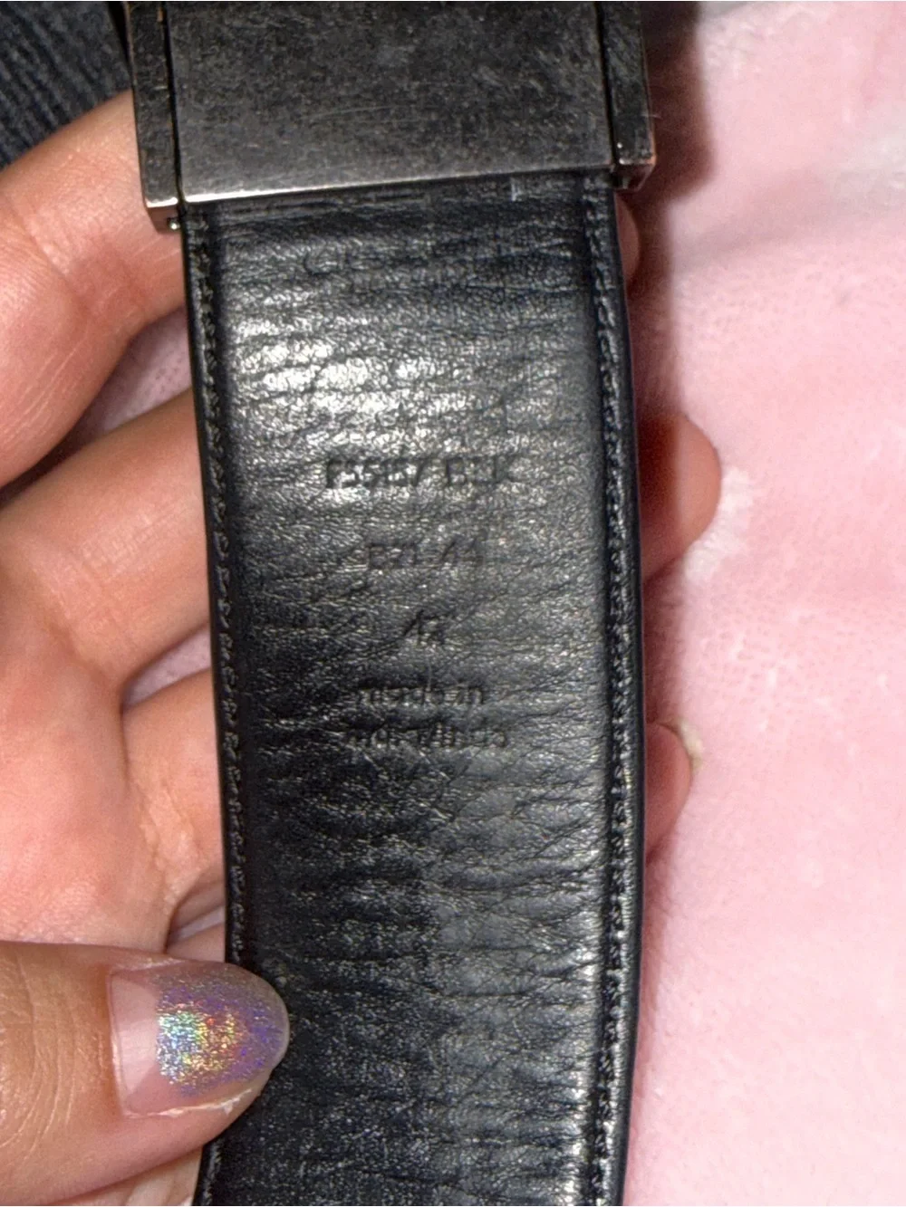 Coach Black Embossed Leather Women's Belt